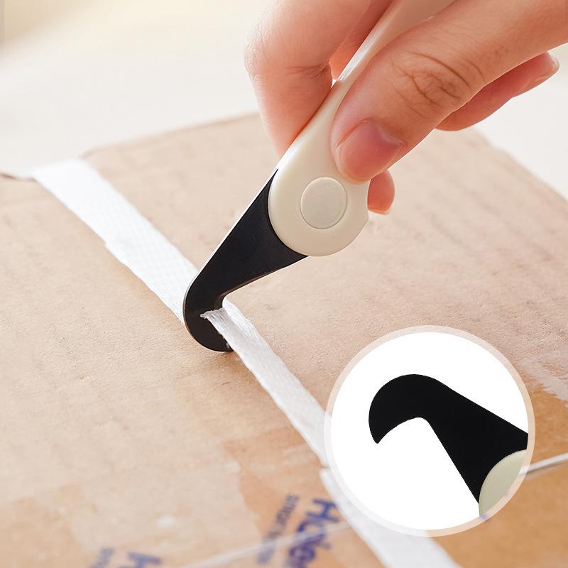 1 шт. Многофункциональный нож для открывания коробок с двумя головками, бытовой универсальный нож, распаковка посылок, защита рук от порезов, портативный нож для распаковки экспресс-посылок