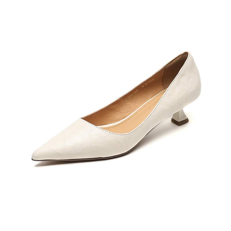 Krazing Pot Овчина мода лето весна осень лето без застежек на вечеринку женские туфли с острым носком туфли на среднем каблуке