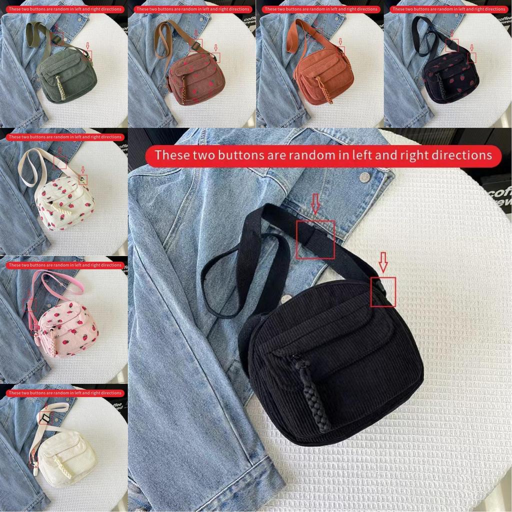 Youth Fashion Small Shoulder Bag With Hidden Zipper And Multicolor Cotton Material