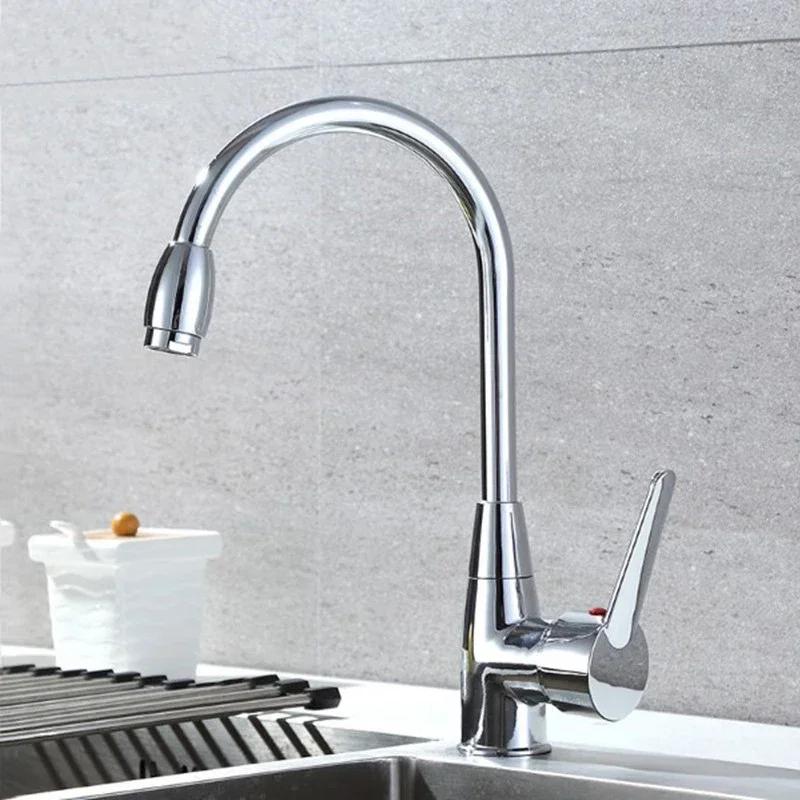 Смеситель для кухонной мойки Смеситель для холодной и водопроводной воды Смесители для раковины Смеситель для раковины Пластиковый стальной поворотный кран Смесители для ванной комнаты