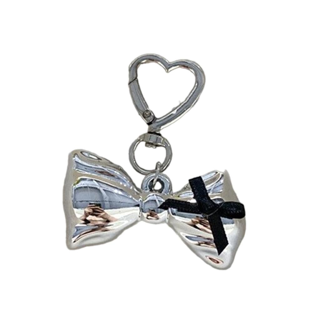Elegant Bows-Tie Keychain Bowknot Charm Butterfly Knot Keyring Detachable Phone Lanyard Ornament for Fashionable Women