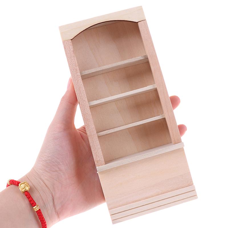 1:12 Dollhouse Miniature Wooden Furniture Room Book Cabinet Bookshelf Cabinet