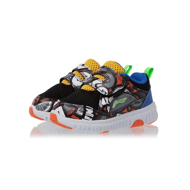 Li Ning Kids Sports Lifestyle Series Удобные универсальные нескользящие амортизирующие прочные легкие низкие кроссовки для ходьбы Детская обувь YKHR018-1