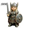 Устойчивая Основа Настольные Скульптуры Викинги Гном Воин Фигурка, Смола Северный Гном Статуя, Декоративные Устойчивые к Погоде Украшения для Двора Солдат