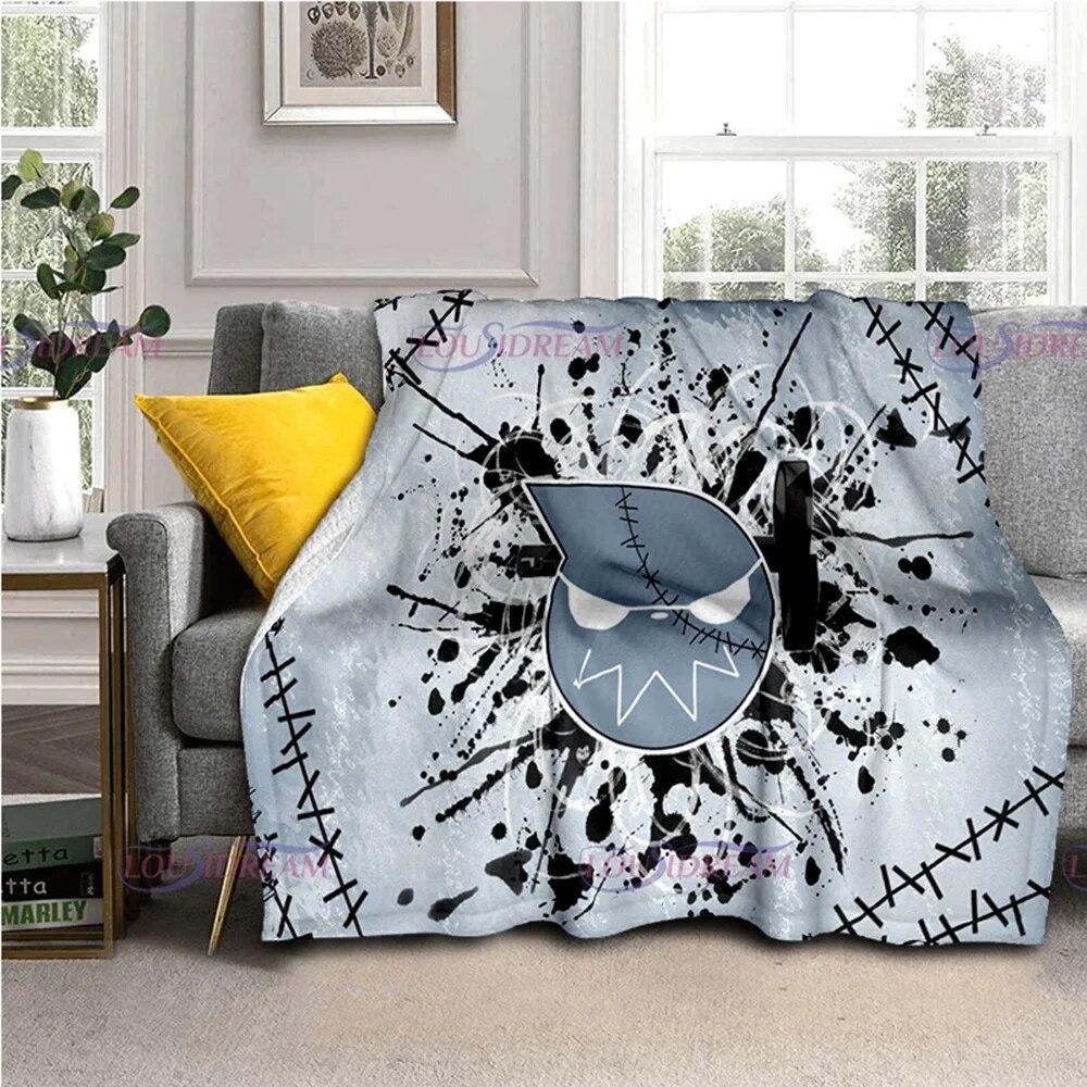 Одеяло в стиле аниме Soul Eater, ультра мягкое одеяло, теплое покрывало для кровати для путешествий, кемпинга, гостиной, дивана, декора для спальни