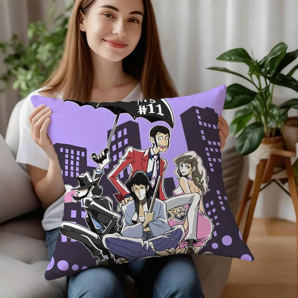 A-Arsene Lupin The Third Pillow Case Sofa Decorative Home Double-sided Printing Short Plush Cushion Pillow Cover Holiday Gift