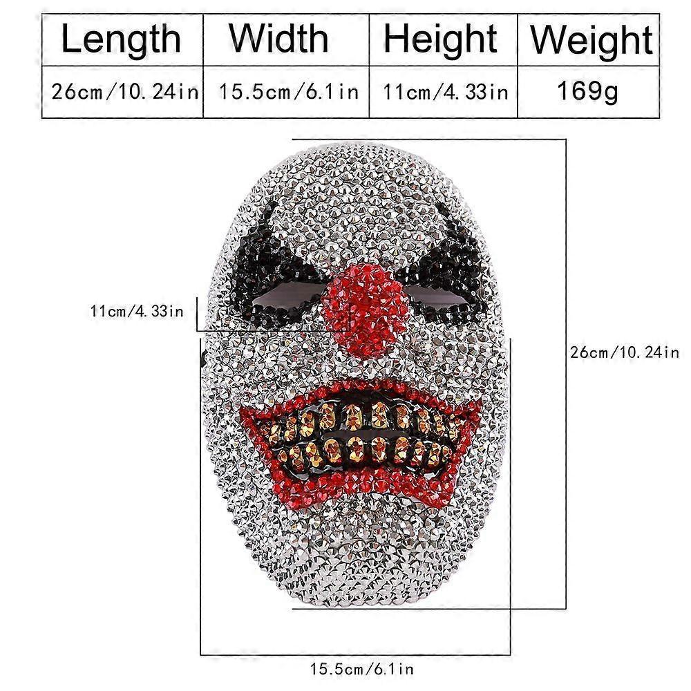 Diamond-encrusted skull mask, coloured diamond mask, masquerade ball, Halloween party