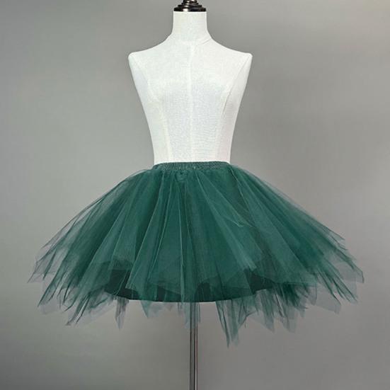 Women Tulle Skirt 50s Tutu Petticoat Elastic Waist Short Ballet Crinoline Petticoat Carnival Costume Underskirt