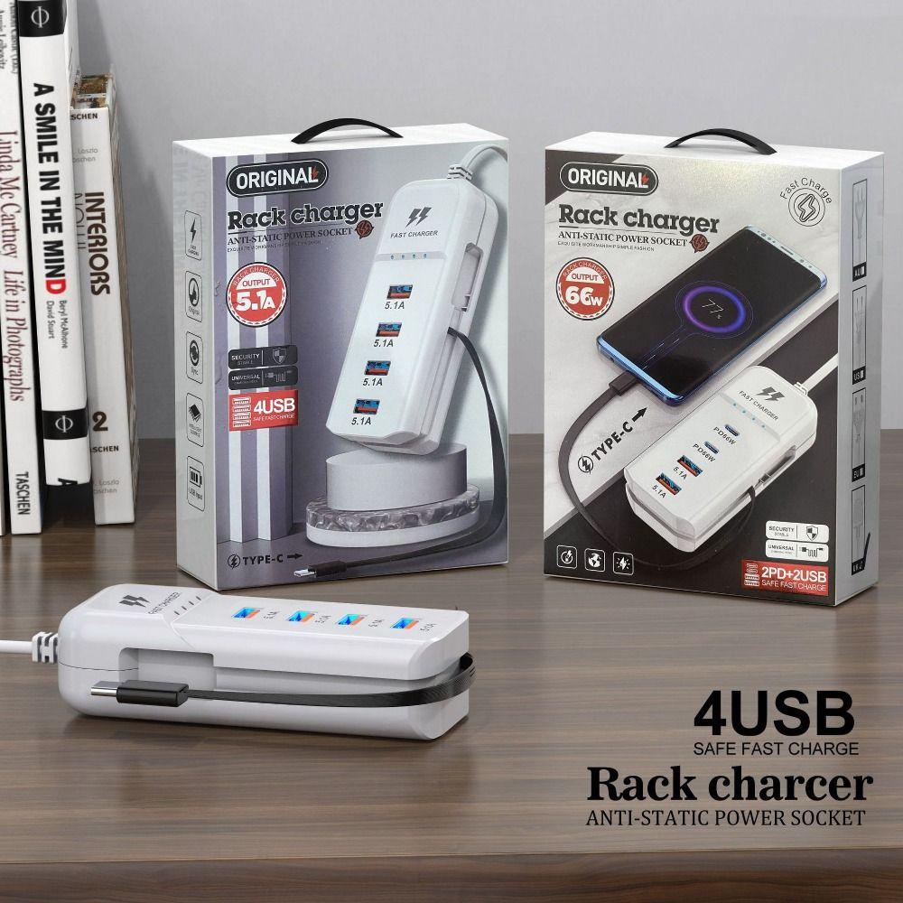 PD 66 Вт Многопортовый USB-хаб Адаптер USB Type C Зарядная станция Новая розетка