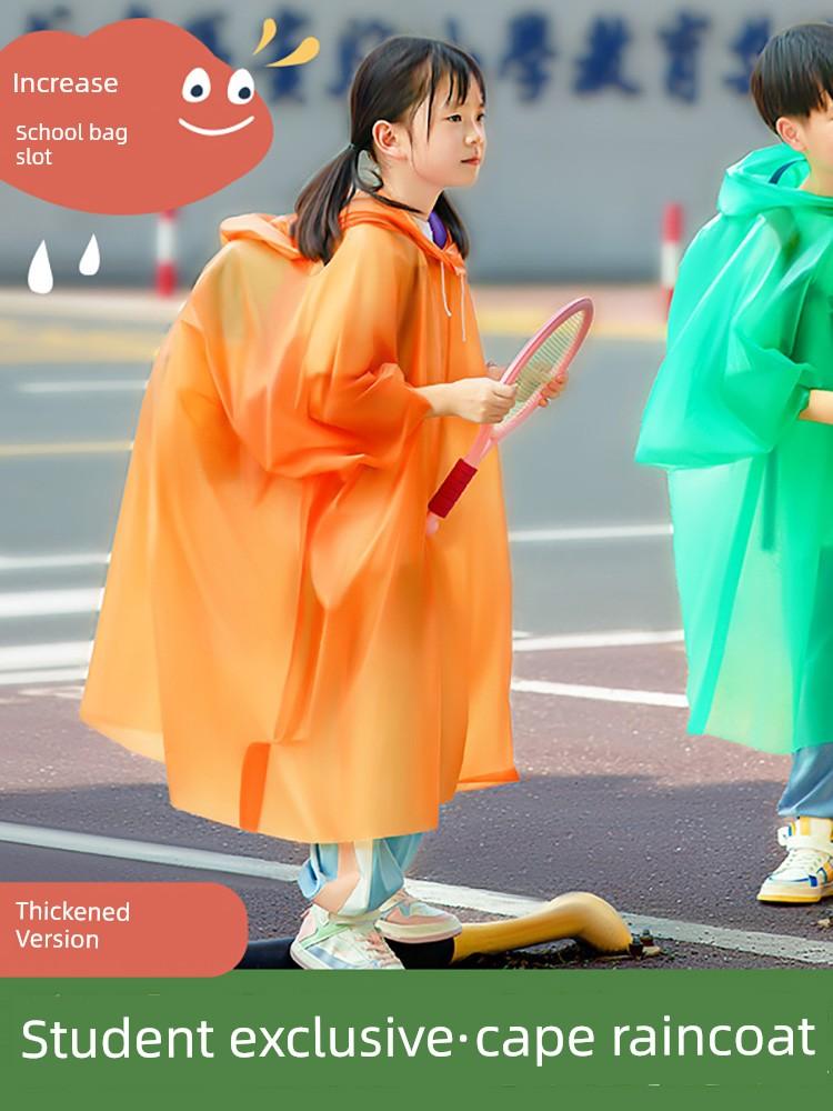 Children's Disposable Raincoat for Travel, Portable Full-Body Rainwear for Students, Girls, Boys, Elementary School Students, Thickened Rain Poncho