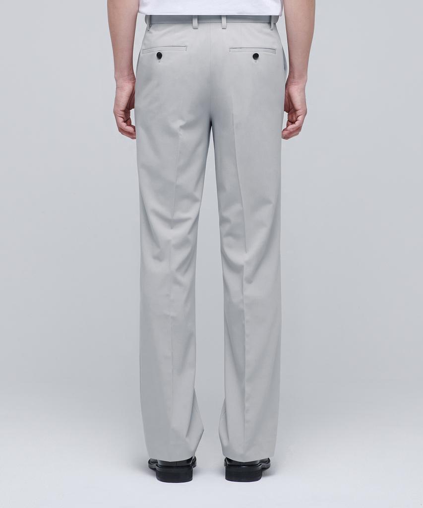 MUSINSA STANDARD [Cooltandard] Semi-Wide Hidden Banding Slacks [Light Gray]