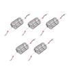 5Pcs Fishing Bait Cages Lure Cage Stainless Steel Fishing Trap Basket Feeder Holder M