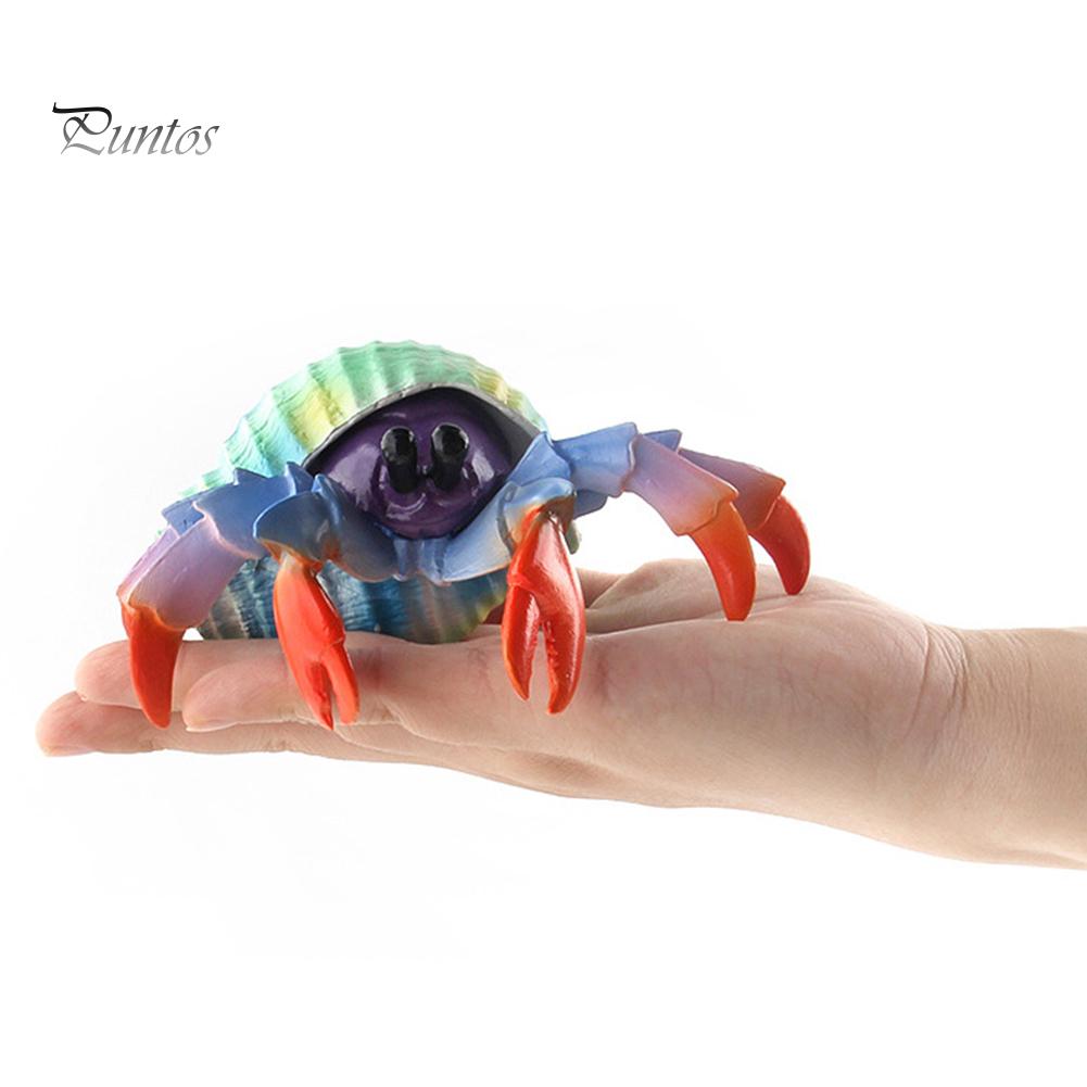 Puntos Kids Toy Simulation Hermit Crab Морское животное ПВХ Модель Настольный Декор Образование