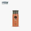 Tyeso 350 мл Дорожная кружка Матовое покрытие Термос из нержавеющей стали Изолированная бутылка для воды Портативный для мужчин Женщин Термосы С наклейкой 'Кофе'