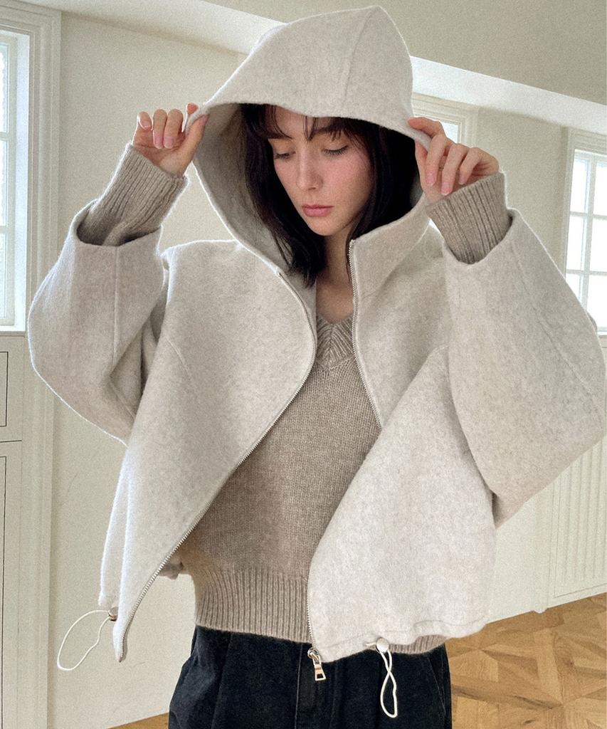 SLOWLOLLI Urban Hooded Handmade Coat_2 Colors