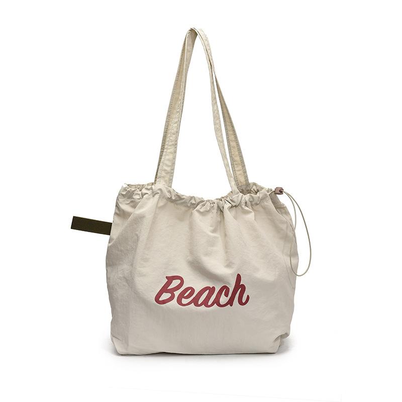 Новая повседневная сумка-тоут большой вместимости с принтом букв, легкая дорожная универсальная сумка через плечо в ленивом стиле