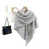 Retro Qiandongge Print Shawl Autumn And Winter Minimalist High-End Triangular Scarf Shawl Outside To Keep Warm