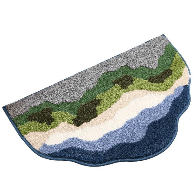 Ins Style Small Fresh Имитация кашемира Водопоглощающий нескользящий коврик для ванной и входа