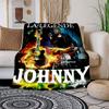 "La Légende Johnny: Fire & Passion Concert Poster"Blanket Flannel Throw Blanket for Sofa, Bed, Travel, Camping, Office, Couch, Chair, And Be