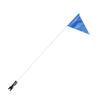 1Set Bike Flag Adjustable 5-Section Detachable Pole Children's Tail Triangular Safety Flag Waterproof Reflective High Visibility