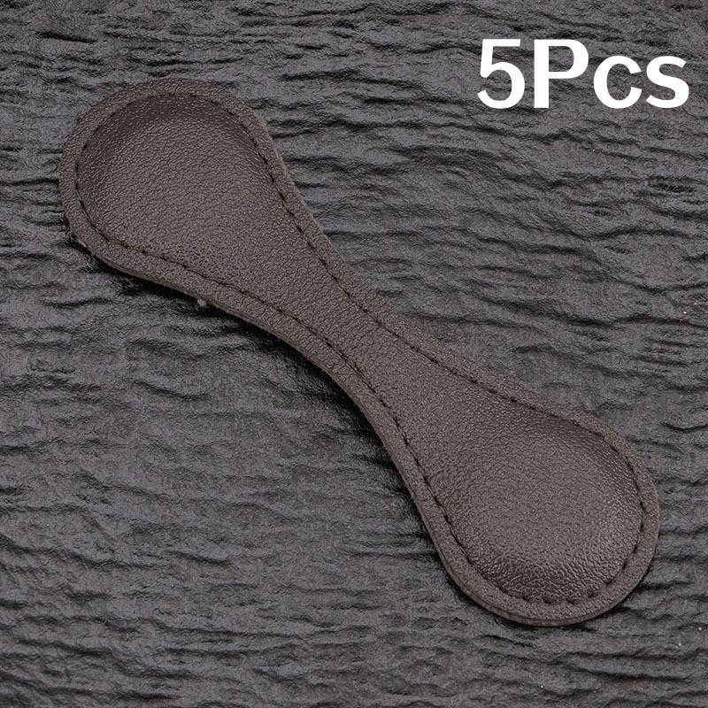 5pcs /set Magnetic Clip Sleeve Magnetic Buckle PU Leather Magnetic Bookmark Double-sided Magnet Clip for Diaries And Books