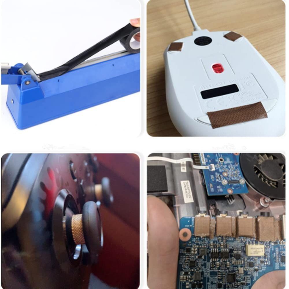 10 м/рулон толщиной 0,13 мм изоляционная ткань вакуумная упаковочная машина сварка черная лента ПТФЭ клейкая лента