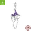 Halloween Luminous Color-Changing Hat Diy Pendant Accessories, Cross-Border Accessories S925 Sterling Silver Beads