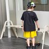 Летняя разноцветная универсальная хлопковая футболка с коротким рукавом для детей