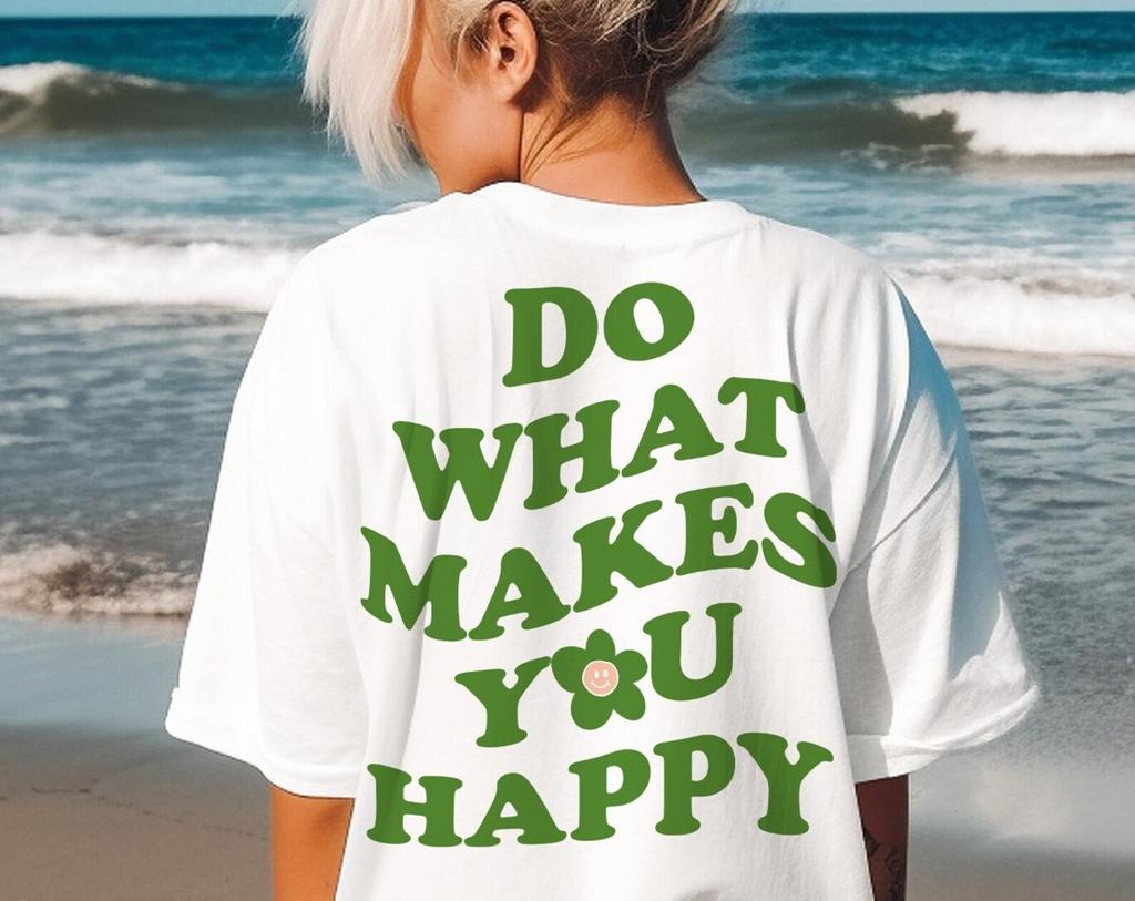 Do What Makes You Happy Tee, Comfort Colors Tee, Vintage Inspired T-shirt, Unisex Tee, Comfort Colors T-shirt, Oversized Tee, Be Happy