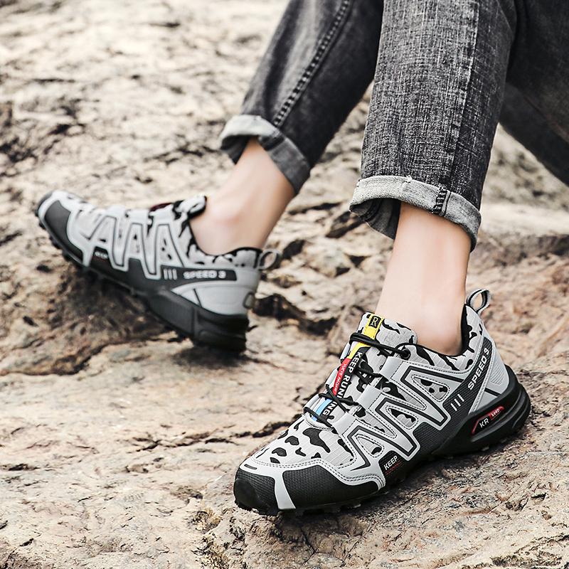 Мужская походная обувь для бега по пересеченной местности, сетчатые дышащие кроссовки для тренировок, большой размер 39-47, повседневная спортивная обувь