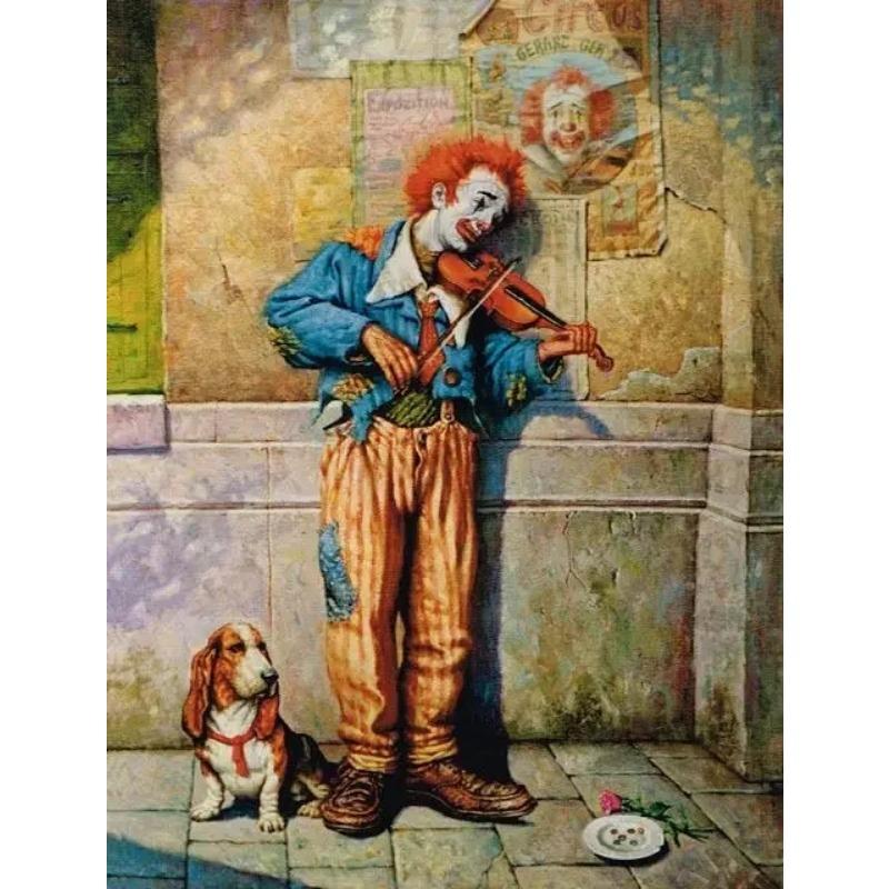 Яркий цирковой клоун холст настенное искусство игривый Джокер акробатика плакат принты для гостиной игровой площадки декор