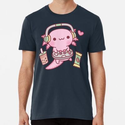 Cute Axolotl Loves Playing Video Games Funny Premiu Tshirt M3xl Premium Design