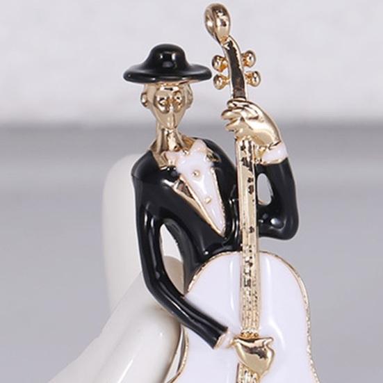 Креативная эмалированная брошь в форме виолончели в форме музыканта, булавка для костюма, пальто, шаль, булавка для лацкана, значок, аксессуары, ювелирные изделия, подарок