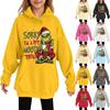 Children's Fashionable Casual Long-sleeved Loose Christmas Print Pullover Hooded Sweatshirt
