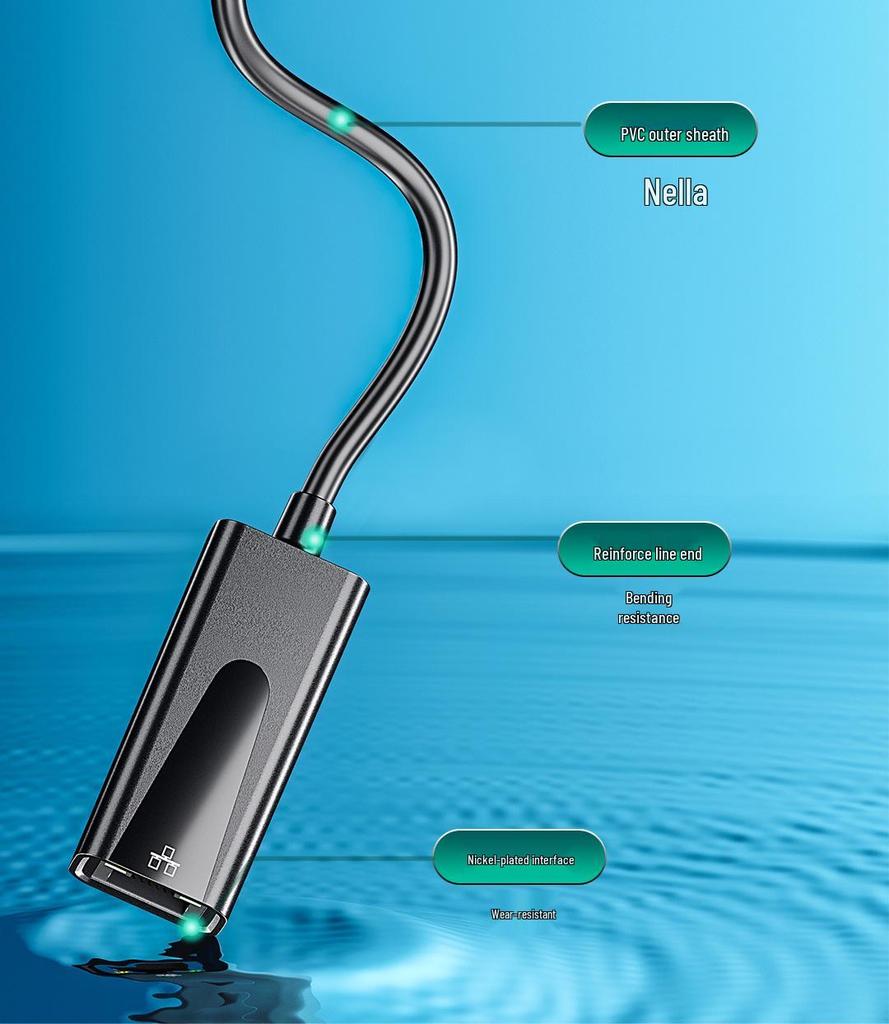 Сетевой USB-адаптер для ноутбуков Huawei, Apple, настольных компьютеров, RJ45, Nintendo, 100 Мбит/с / 1000 Мбит/с