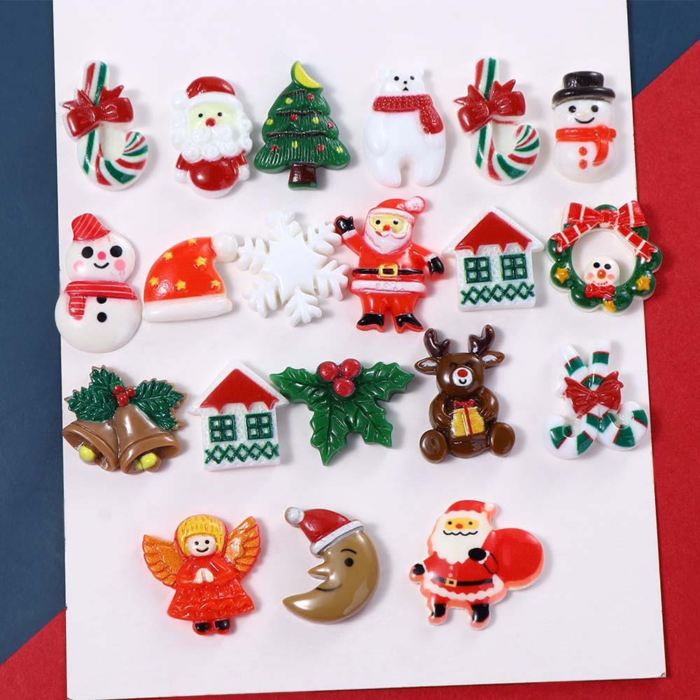 Phone Case Decor Resin Pendant Christmas Nail Charms 3D Nail Art Decoration Craft Supplies