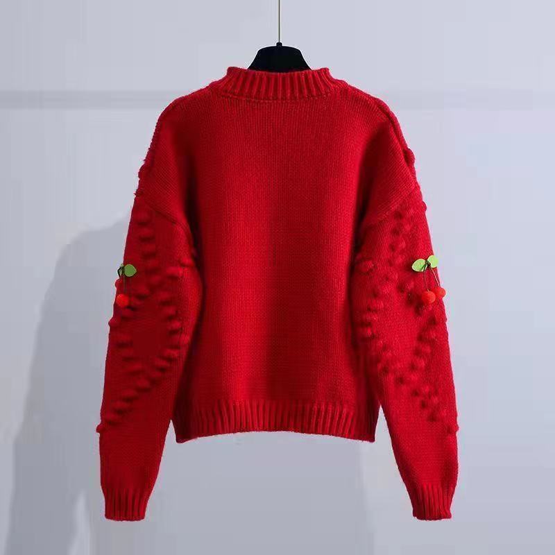 Женский вязаный кардиган Design Sense ниши вишневого цвета, высококачественный и уникальный мягкий клеевой свитер, женский весенне-осенний кардиган