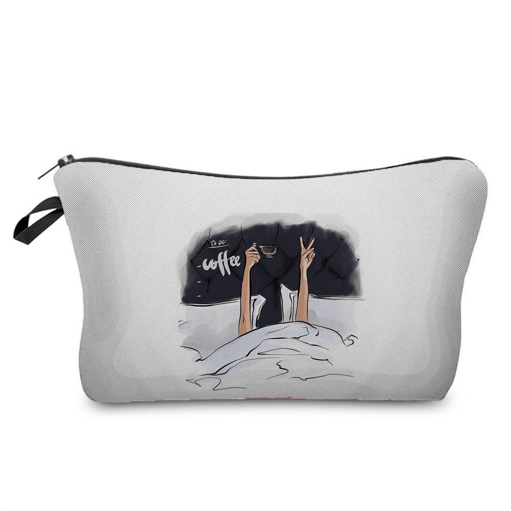 Women Flower Print Cosmetic Bag Toiletries Organize Travel Storage Case 6669