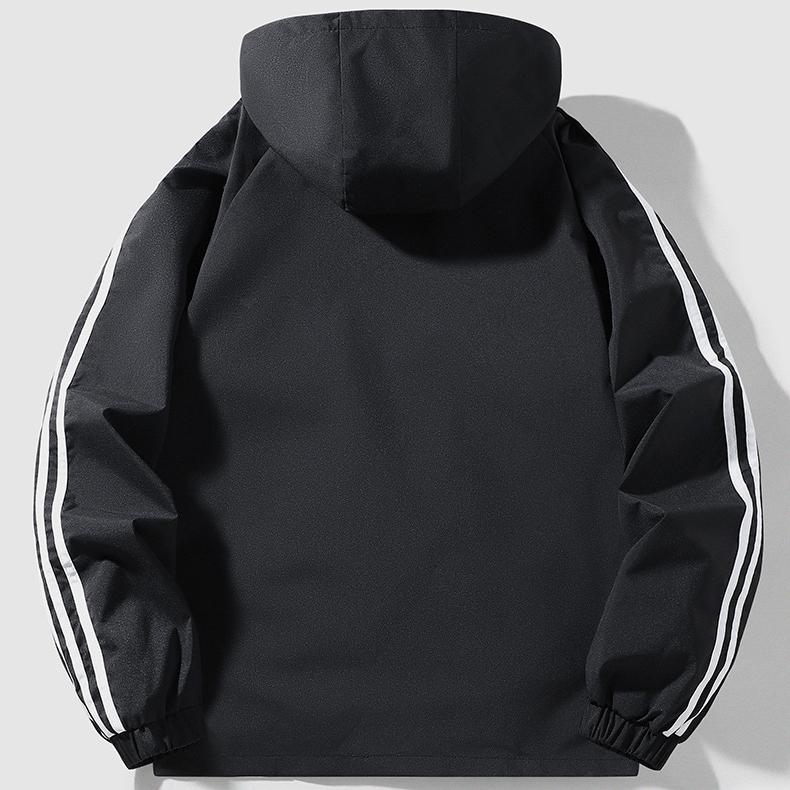 High Street Casual Sports Jacket Men  Patchwork Stripe Fashion Sports Jacket