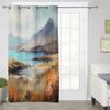 Mountains Clouds Stones Oil Painting Modern Window Curtains for Living Room Bedroom Curtain Kitchen Treatment Blinds Drapes