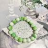 10mm Jade Crack Porcelain Bead Bracelet Single Round Gradient Wristband Students