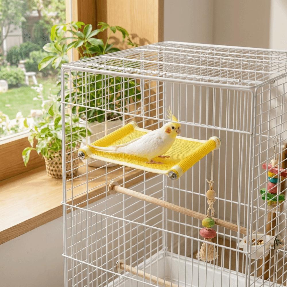 Breathable Parrot Suspended Mesh Bed Bite Resistant Parrot Sleeping Bed Hanging Hammock Aviary