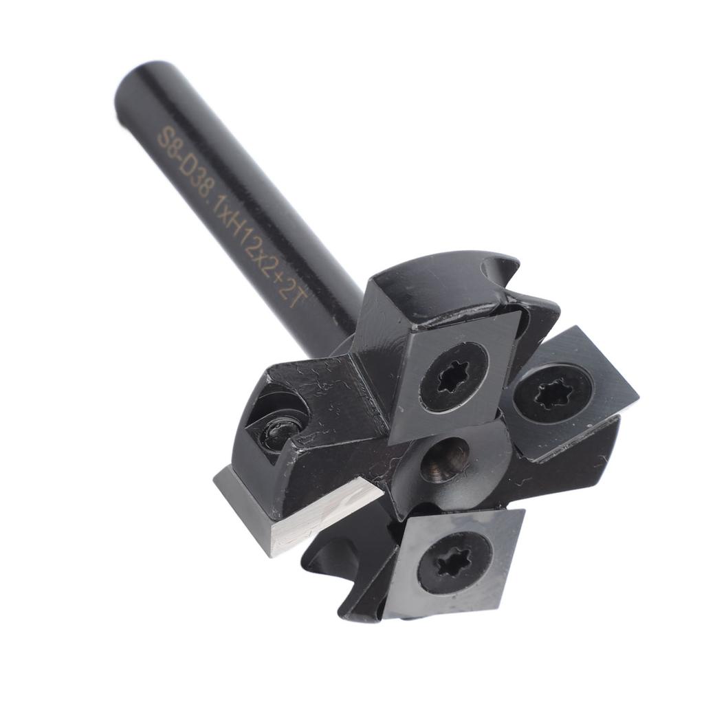 Фреза для обработки поверхности Spoilboard с ЧПУ, хвостовик 8 мм, 4-канавочная, выравнивающая пластину, твердосплавная вставка, тип фрезы