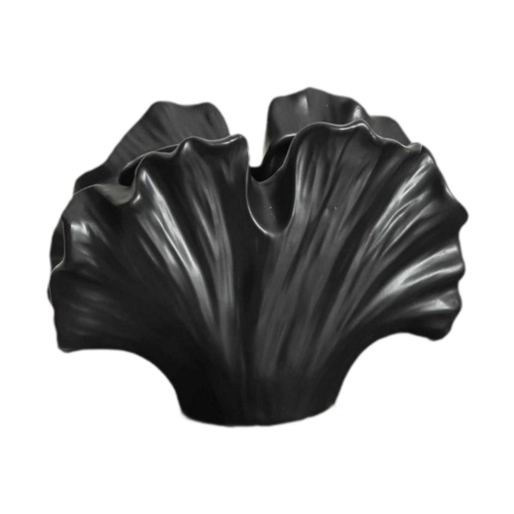 Ceramic Flower Vase Birthday Gifts Ginkgo Leaf Vase for Shelf Mantel Office