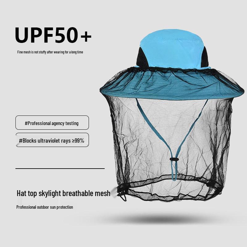 Унисекс летняя шляпа от солнца: Сетчатый, Защита от комаров, Быстросохнущий, Водонепроницаемый, Идеально подходит для рыбалки и альпинизма