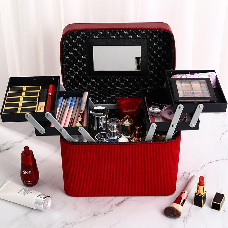 Минималистичный кейс большой вместимости для макияжа и туалетных принадлежностей для профессиональных визажистов