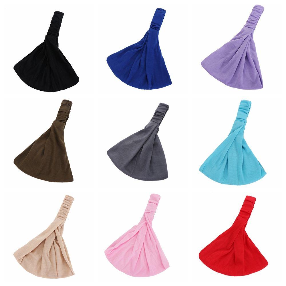 Running Solid    Bandanas  Turban  Sport  Wide Hairband Head Wrap Yoga  Elastic Headband
