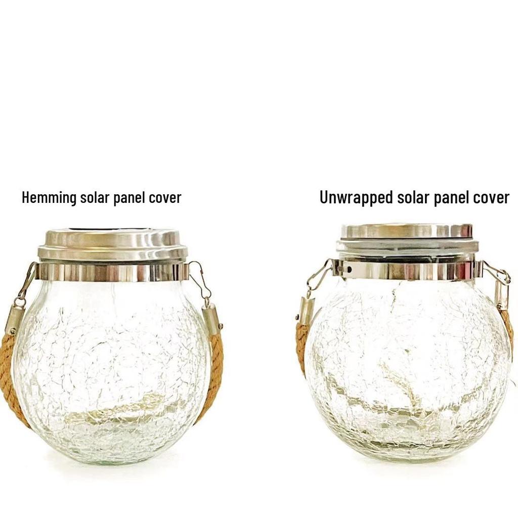 Solar-Powered Outdoor Garden Hanging Light - Glass Mason Jar Christmas Decoration