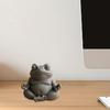 Дзен Лягушка Орнамент Лягушка Сидящая в Медитации Фигурка 3D Печатная Настольная Статуэтка Лягушки для Украшения Дома Офиса Книжных Полок Шкафа