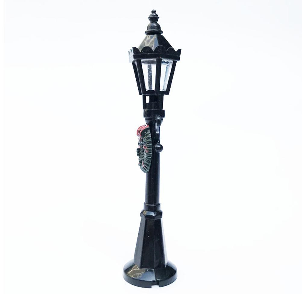 2 шт. миниатюрный рождественский уличный фонарь, парковая скамейка, мини-модель уличного фонаря, кукольный домик, Рождество